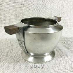 Christofle Silver Plated Sugar Bowl Jar Pot Original French Art Deco Bauhaus