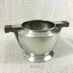Christofle Silver Plated Sugar Bowl Jar Pot Original French Art Deco Bauhaus