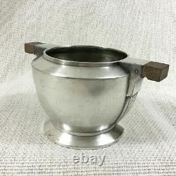 Christofle Silver Plated Sugar Bowl Jar Pot Original French Art Deco Bauhaus