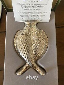 Christofle Silver Plated Two Fish Two Fish Vase Boxed Perfect Condition