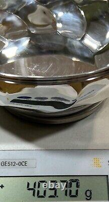 Christofle Torsades, Silver Plated Swirl Large Bowl, 17,2 cm / 6.77 Inch
