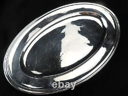 Christofle Tray Large Oval Serving Platter Silver Plate Original French Art Deco