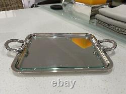 Christofle Vertigo Silver-plate Tray with Handles
