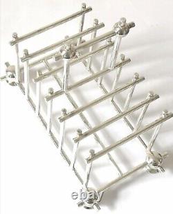 Christopher Dresser Design Silver Plated Seven Bar Toast Rack By Thomas White