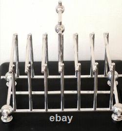 Christopher Dresser Design Silver Plated Seven Bar Toast Rack By Thomas White