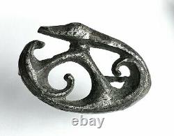 Circa. 200 300 A. D British Roman Period Silvered Bronze Zoomorphic Plate Brooch