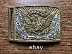 Civil War Model 1851 Eagle Sword Belt Plate NCO Officer Silver Wreath mk'd 341