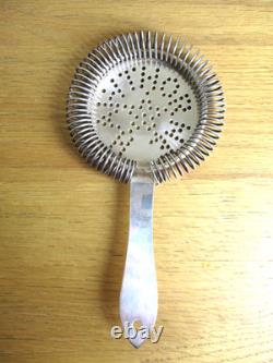 Cocktail Strainer 1930s Art Deco Bonzer HAWTHORNE Silver Plate Bar Original