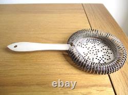 Cocktail Strainer 1930s Art Deco Bonzer HAWTHORNE Silver Plate Bar Original