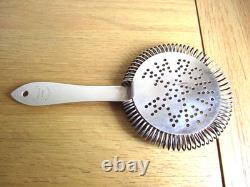 Cocktail Strainer 1930s Art Deco Bonzer HAWTHORNE Silver Plate Bar Original