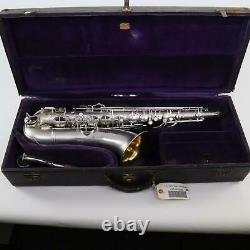 Conn Transitional Chu Berry Tenor Saxophone SN 243300 ORIGINAL SILVER ART DECO