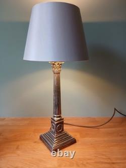 Corinthian Column Table Lamp Silver Plated, Stunning, rewired and PAT tested
