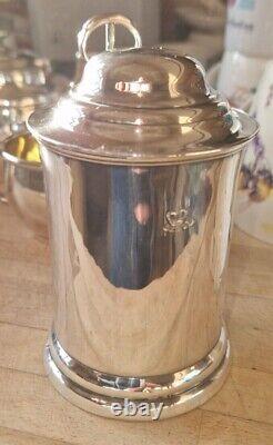 Crown Derby Silver Co, Silver Plate Small Lidded Tankard c1900