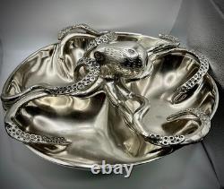 Culinary Concepts Four Section Server Octopus Plate Party Nibble Snacks USED
