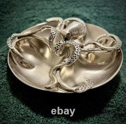 Culinary Concepts Four Section Server Octopus Plate Party Nibble Snacks USED