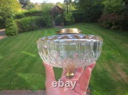 Cut Glass Silver Plated Oil Lamp Fount Font Plating Worn