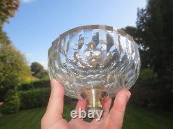 Cut Glass Silver Plated Oil Lamp Fount Font Plating Worn