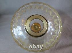 Cut Glass Silver Plated Oil Lamp Fount Font Plating Worn