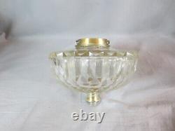 Cut Glass Silver Plated Oil Lamp Fount Font Plating Worn