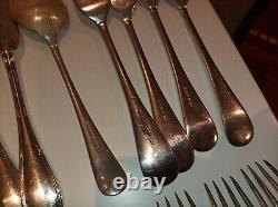 Cutlery 42pc silver plated Set& EPNS-A1 Silver-plate In Wooden Box VINTAGE CLASS
