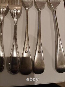 Cutlery 42pc silver plated Set& EPNS-A1 Silver-plate In Wooden Box VINTAGE CLASS