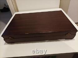 Cutlery 42pc silver plated Set& EPNS-A1 Silver-plate In Wooden Box VINTAGE CLASS