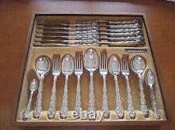 Cutlery Oneida Community Silver Plate Mansion House Set 50 piece in original box