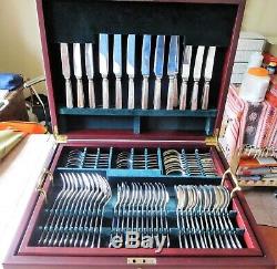 Cutlery Set Of 127 Pieces In Original Set Wooden Canteen With Lock+key