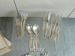 Cutlery Silver Plate BSF Liane MCM Mid Century Cutlery x 50 Pieces