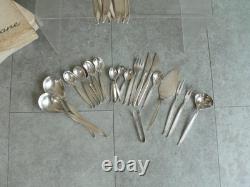 Cutlery Silver Plate BSF Liane MCM Mid Century Cutlery x 50 Pieces