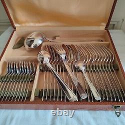 Cutlery set in silver plated 37 pieces GG punch decoration roller and shell