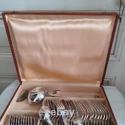 Cutlery set in silver plated 37 pieces GG punch decoration roller and shell