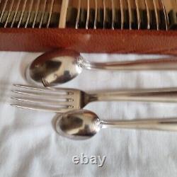 Cutlery set in silver plated 37 pieces GG punch decoration roller and shell