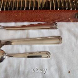 Cutlery set in silver plated 37 pieces GG punch decoration roller and shell