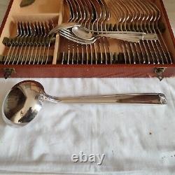 Cutlery set in silver plated 37 pieces GG punch decoration roller and shell