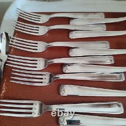 Cutlery set in silver plated 37 pieces GG punch decoration roller and shell