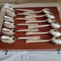 Cutlery set in silver plated 37 pieces GG punch decoration roller and shell