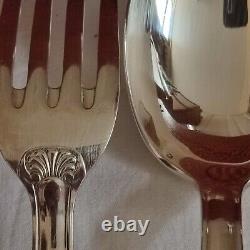 Cutlery set in silver plated 37 pieces GG punch decoration roller and shell