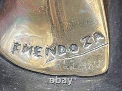 D'Argenta Mendoza Signed Silver And Gold Plate Abstract Sculpture 222/250 D'Argenta Mendoza Signed Silver And Gold Plate Abstract Sculpture 222/250