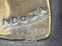 D'Argenta Mendoza Signed Silver And Gold Plate Abstract Sculpture 222/250