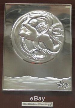 Dali Salvador Bas Relief En Argent 925/1000 Signé 1977 Signed Silver Plate D. 500