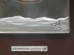 Dali Salvador Bas Relief En Argent 925/1000 Signé 1977 Signed Silver Plate D. 500
