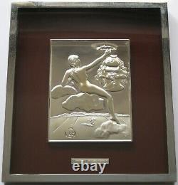 Dali Salvador Bas Relief En Argent 925/1000 Signé 1977 Signed Silver Plate D. 501
