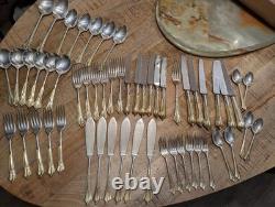 Davenport & Sullivan Silver plated with Gilt hold handles Cutlery set