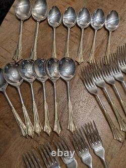 Davenport & Sullivan Silver plated with Gilt hold handles Cutlery set