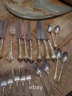 Davenport & Sullivan Silver plated with Gilt hold handles Cutlery set