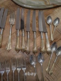 Davenport & Sullivan Silver plated with Gilt hold handles Cutlery set