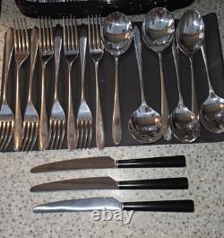 David Mellor Silver plated Cutlery Set Knives Forks Spoons Modern Design
