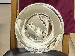 De Lamerie China Caravel Pattern Encrusted Edge Lay Silver Plated Tray 14