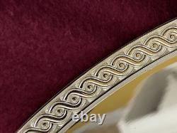 De Lamerie China Caravel Pattern Encrusted Edge Lay Silver Plated Tray 14